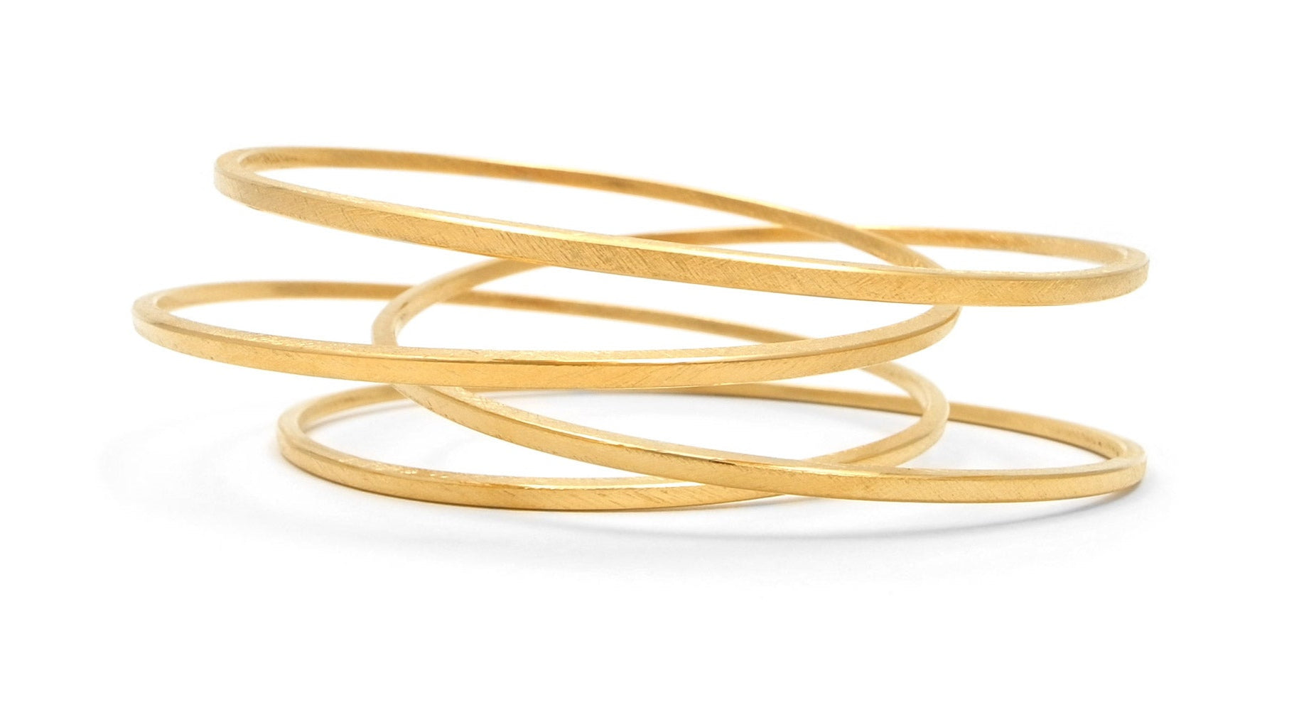 Vortex statement gold bangle handmade - banner