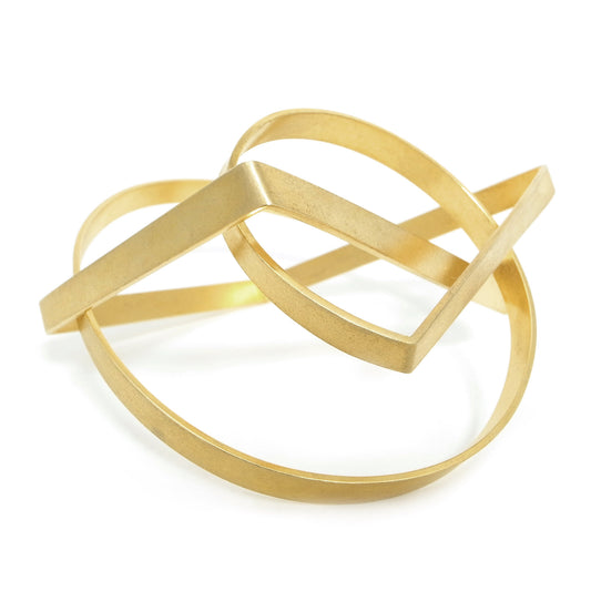 Orbit Architectural Bangle | Gold