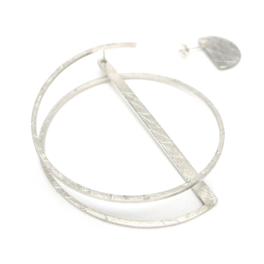 Rockabye Mismatched Statement Earrings | silver