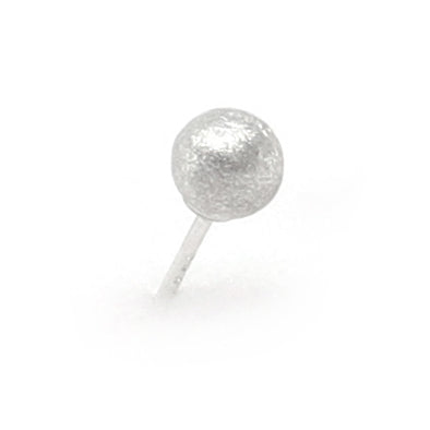 Silver ball stud on a white background