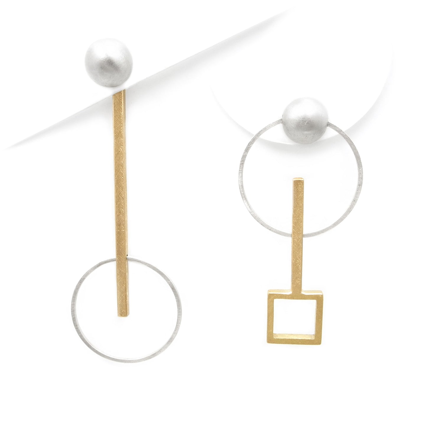 Pick'n'Mix Ball Earrings in Silver & Gold | multiple ways to wear