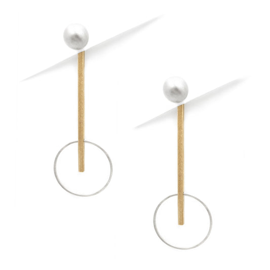 Pick'n'Mix Ball Earrings in Silver & Gold | multiple ways to wear
