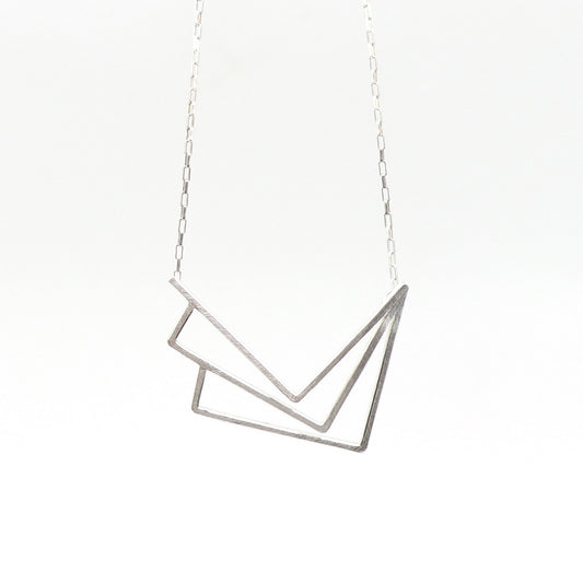 Fibonacci Silver Geometric Necklace | Members Only