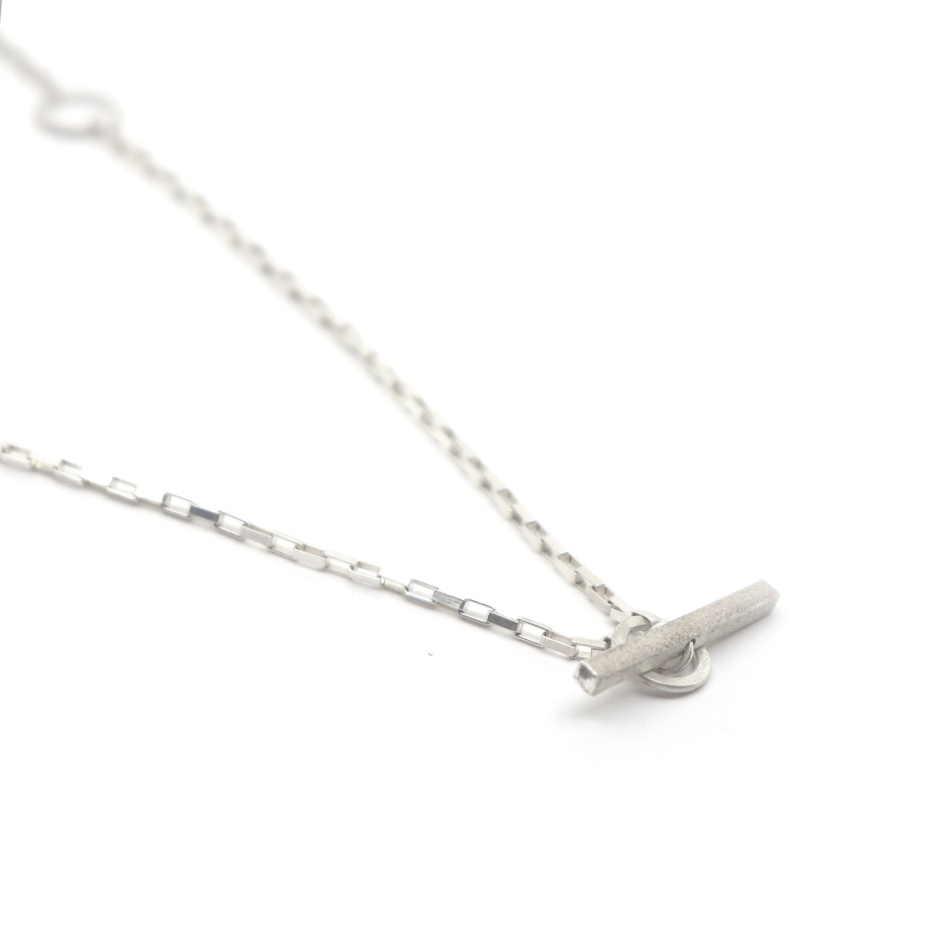 Silver necklace handmade clasp 