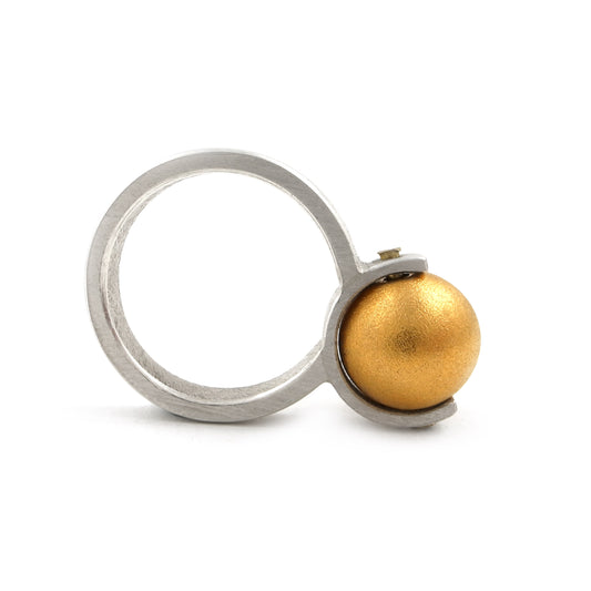 The Suzee Fidget Ring - Size Q only | silver & gold
