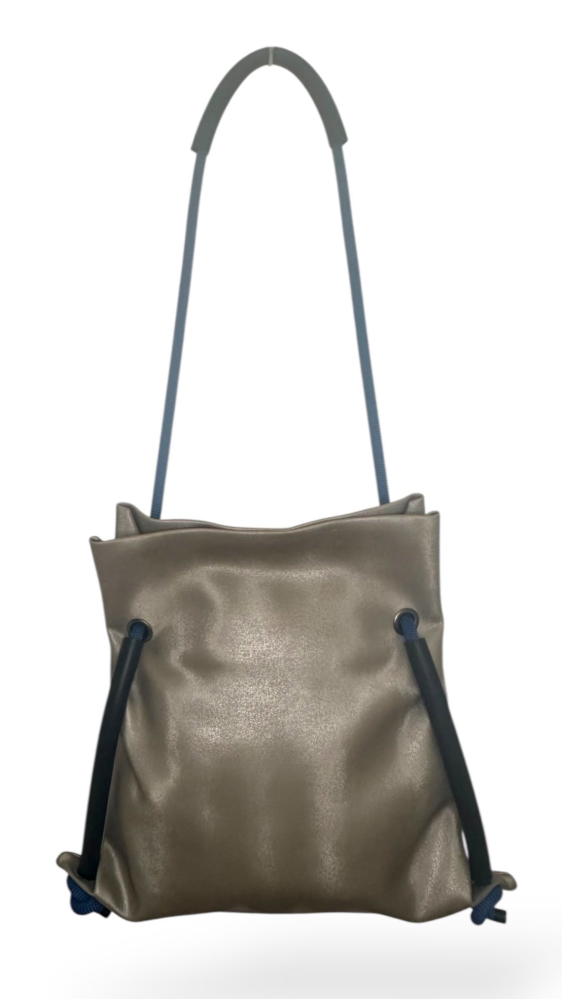 platinum iridescent  limited edition sustainable bag - convertible 2in1 totepack