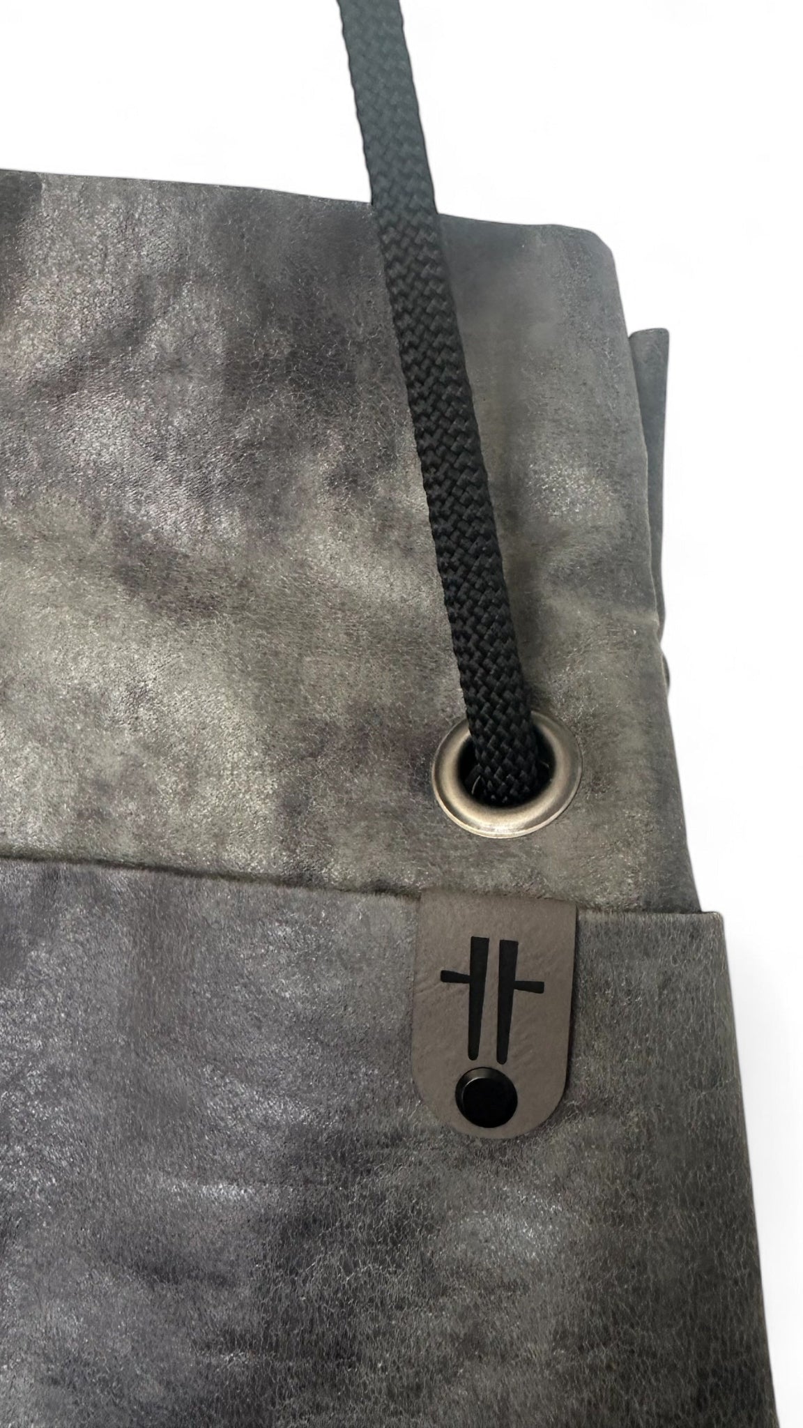 slate grey pleather sustainable bag