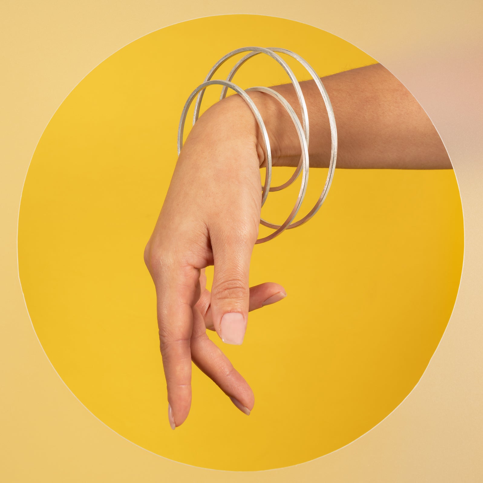 statement handmade bangle modelled