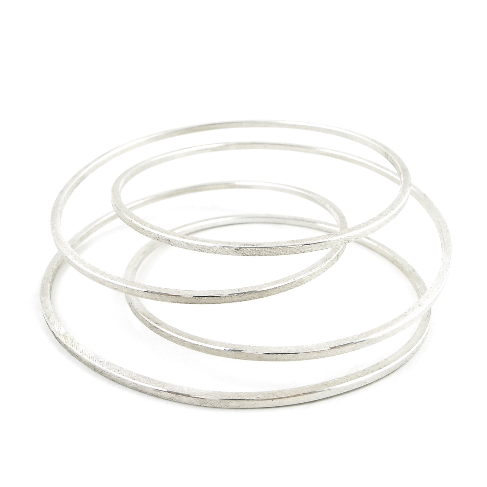 structural bangle in sterling silver